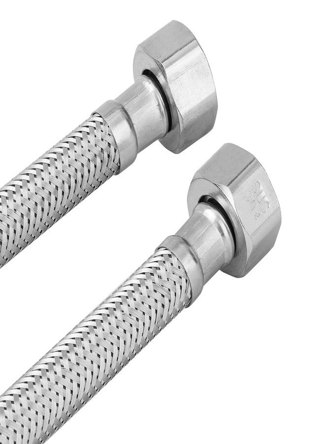Orvos Connection Pipe 18 Inches Premium 304 Stainless Steel for Hot & Cold Supply To Geysers, Sinks, Basins and Flush Tanks, Set of 2 - Image 3